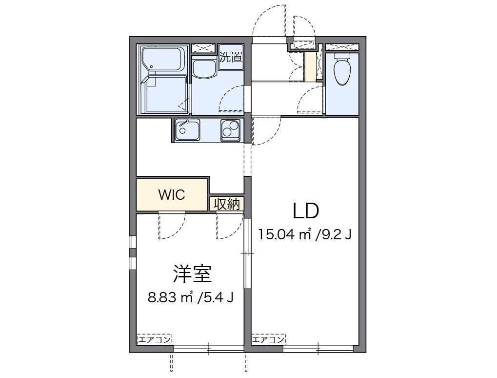 クレイノ桜山 101号室 間取り