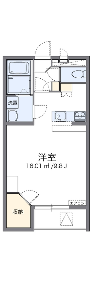 レオパレスノワール　Ⅱ 105号室 間取り