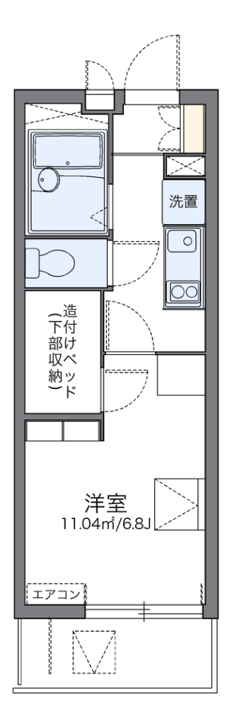 レオパレスｂｌｏｏｍⅤ 108号室 間取り