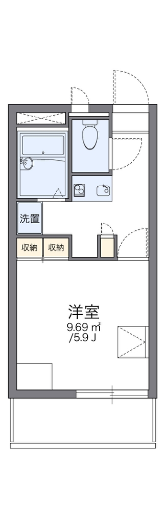 レオパレスシェル都Ⅱ 206号室 間取り