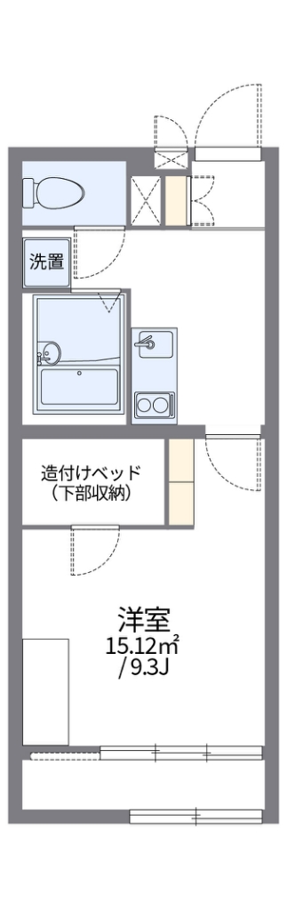 レオパレスプレミール 204号室 間取り