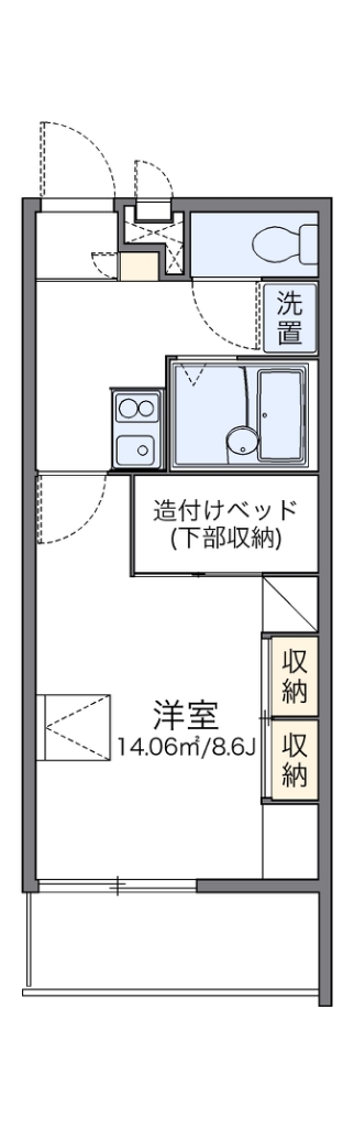 レオパレスサシェ 101号室 間取り