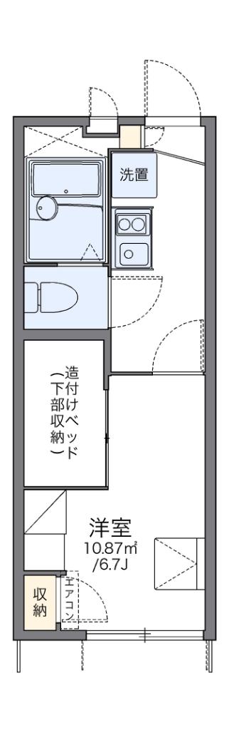 レオパレスＹＯＫＯＭＩＺＯⅡ 103号室 間取り