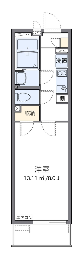 クレイノエスタシオン 305号室 間取り