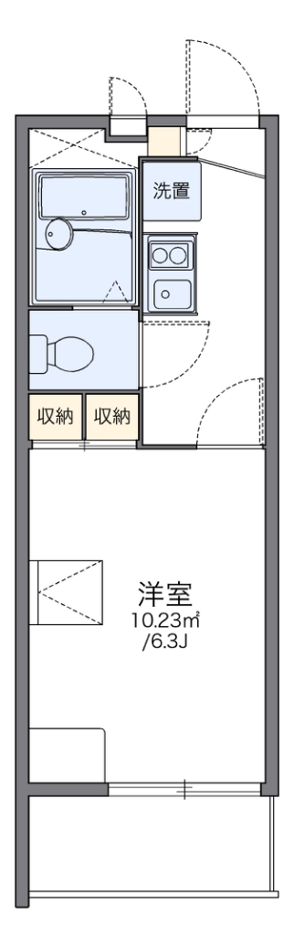 レオパレスレコルテ松ヶ枝 207号室 間取り