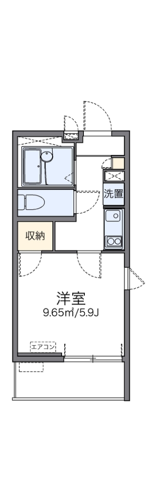 レオネクスト呉松Ⅰ 101号室 間取り