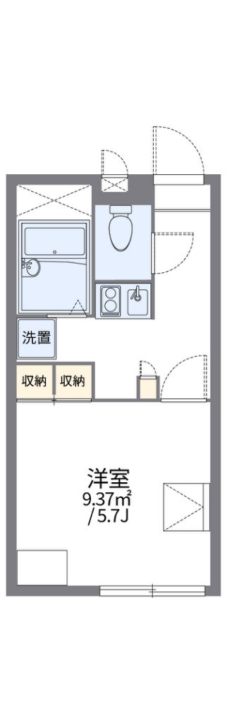 レオパレス長左衛門Ⅱ 204号室 間取り