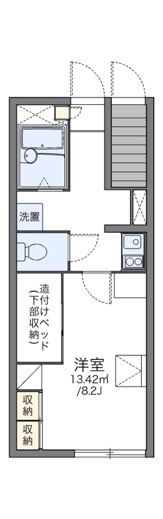 レオパレスウィング 109号室 間取り