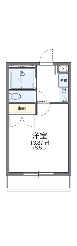 レオパレストゥインクル砂川 203号室 間取り