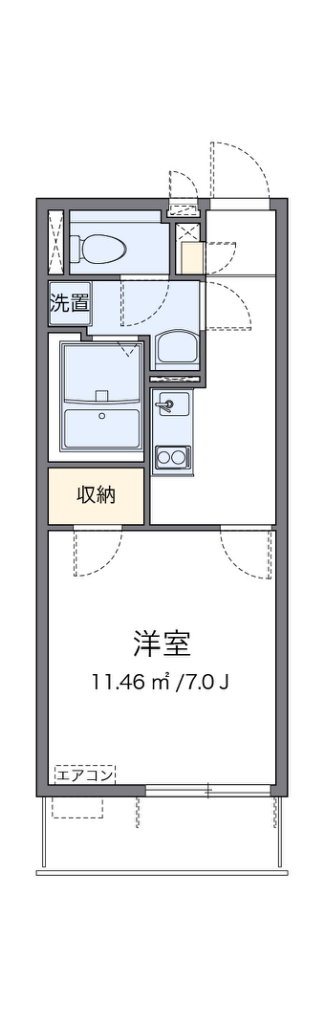 クレイノデュランタ 303号室 間取り