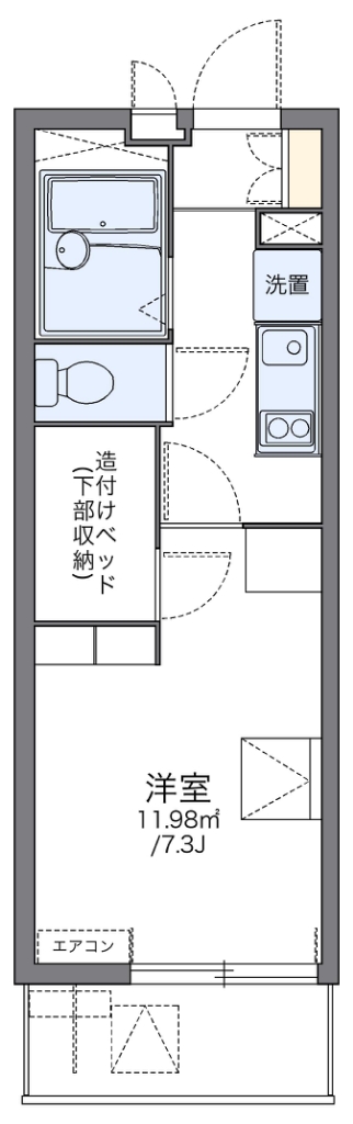 レオパレスディアコートＦ 109号室 間取り