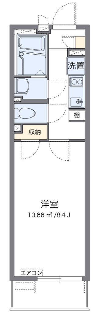 レオネクストラブバード 302号室 間取り