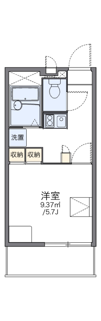 レオパレス新町Ｃ 206号室 間取り