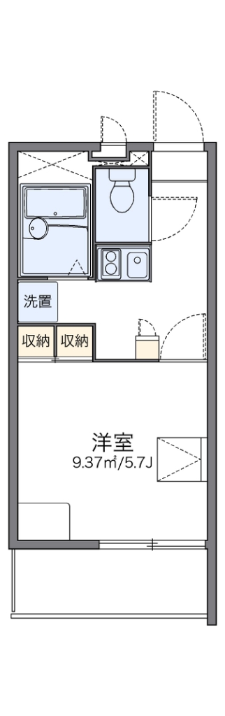 レオパレス羽邑 201号室 間取り