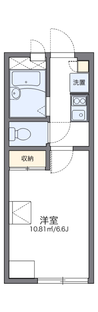 レオパレスＡＳ　６０ 105号室 間取り