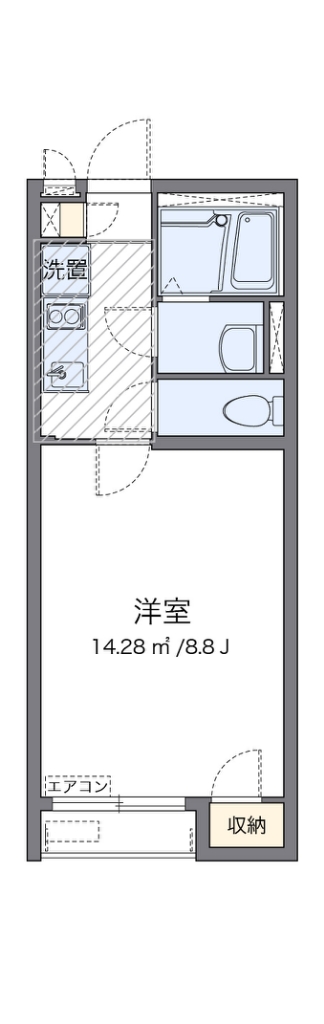 クレイノＳｃｈｗａｎ 102号室 間取り