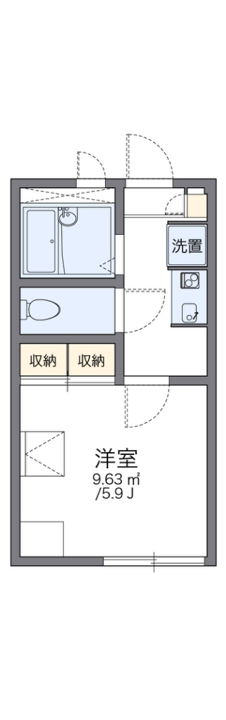 レオパレスリバーエイト 204号室 間取り