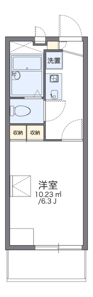 レオパレスベイサイド横濱 302号室 間取り