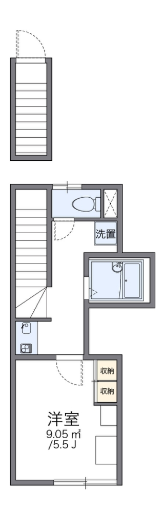 レオパレスＢ 202号室 間取り