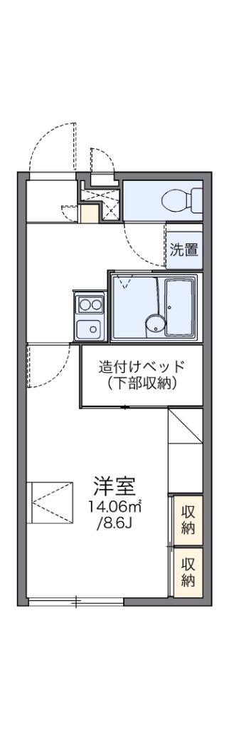 レオパレスグリーン 105号室 間取り