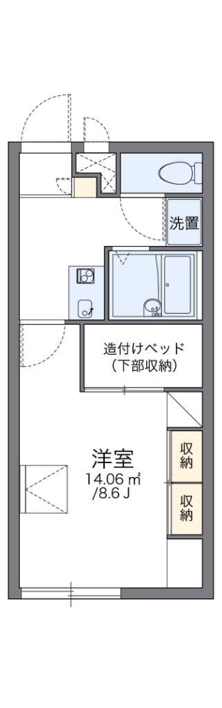 レオパレス春日 103号室 間取り