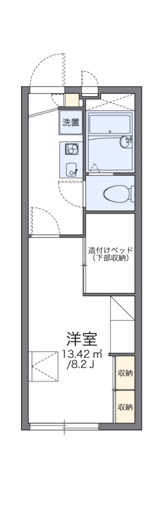 レオパレスレリア 102号室 間取り