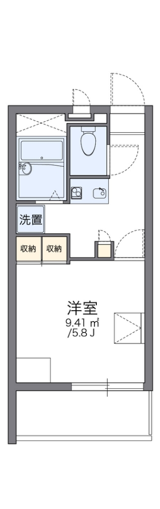 レオパレスレインボー 204号室 間取り