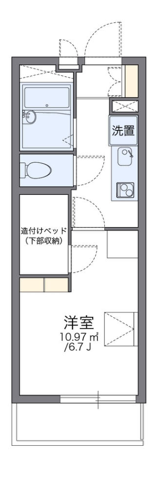 レオパレス宮前平 101号室 間取り