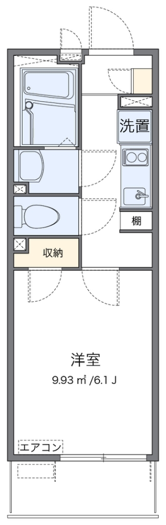 レオネクストアドバンス殿町Ⅱ 303号室 間取り