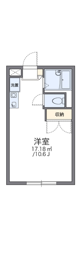 レオパレスベルエポック 104号室 間取り