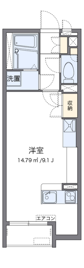 ミランダグランドソレーユⅡ 104号室 間取り