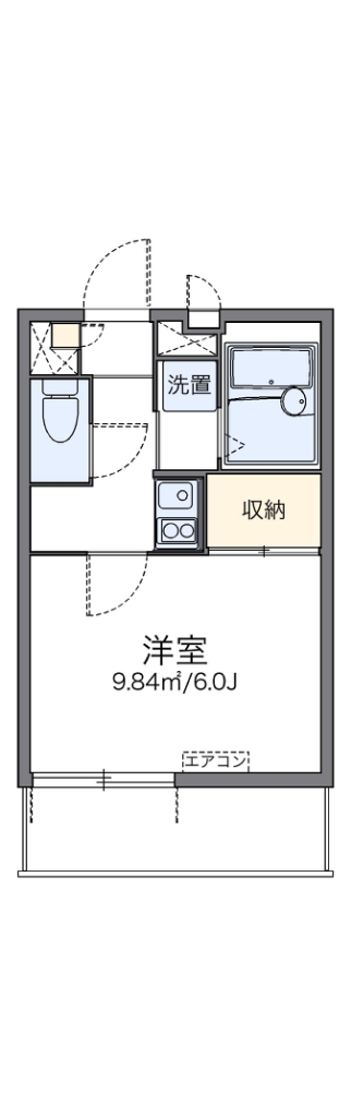 レオパレスアルビレオ 103号室 間取り