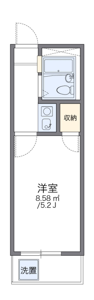 レオパレス北新宿 204号室 間取り