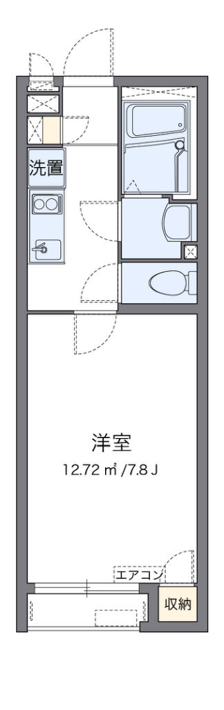 クレイノレインボー上竹Ⅲ 108号室 間取り