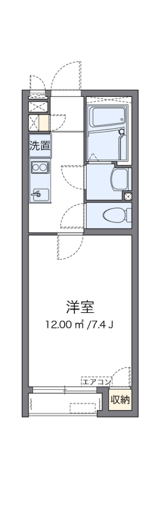 クレイノＦＲＥＥＳＩＡ 202号室 間取り