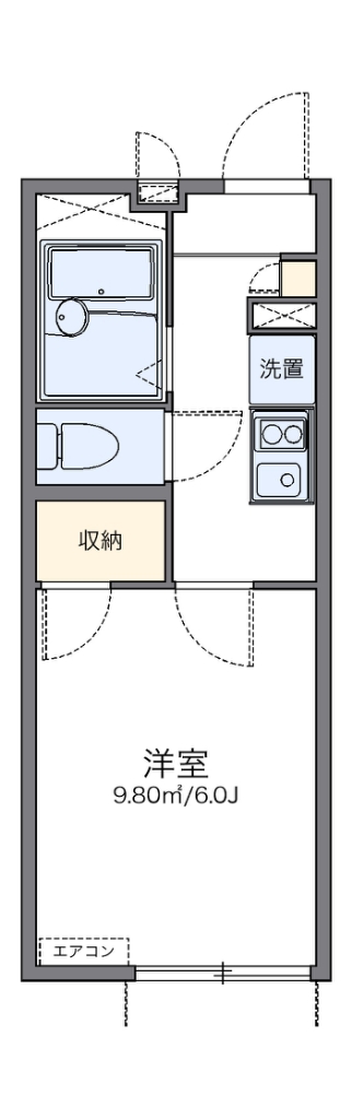 レオパレスハニー　マイヤ 103号室 間取り