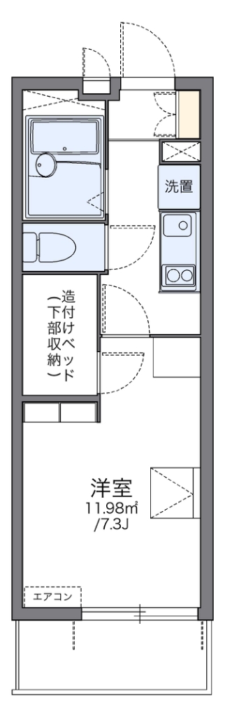 レオパレスブランドール　Ｈ 301号室 間取り