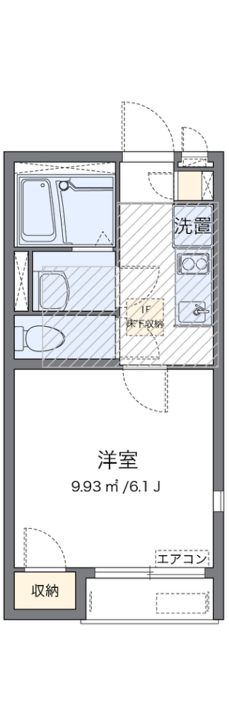 レオネクストリバー　ＫⅡ 101号室 間取り