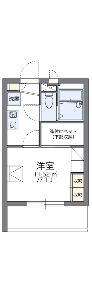 レオパレスクレメント 201号室 間取り