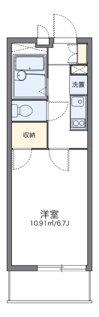 レオパレスエスポワール桜木町 106号室 間取り