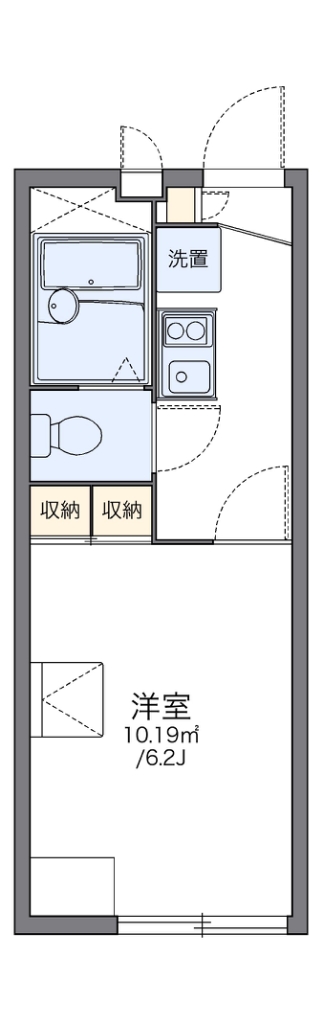 レオパレスハロー越谷 106号室 間取り