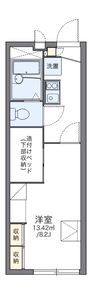 レオパレスグリーンハイツ１号 203号室 間取り