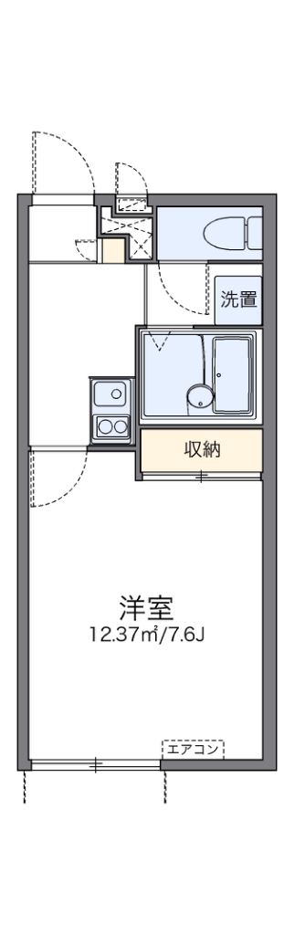 レオパレスコーポエバラ 106号室 間取り