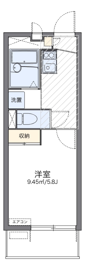 レオパレスシュペリュール 304号室 間取り