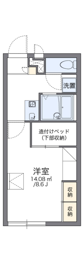 レオパレス妻田北Ａ 101号室 間取り