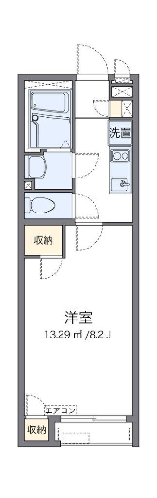 クレイノＦＫ 202号室 間取り