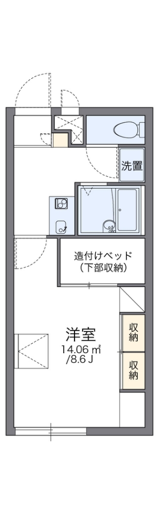 レオパレスつるしま 204号室 間取り