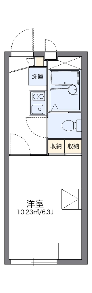 レオパレスＮＯＧＡＭＩ　Ⅱ 203号室 間取り