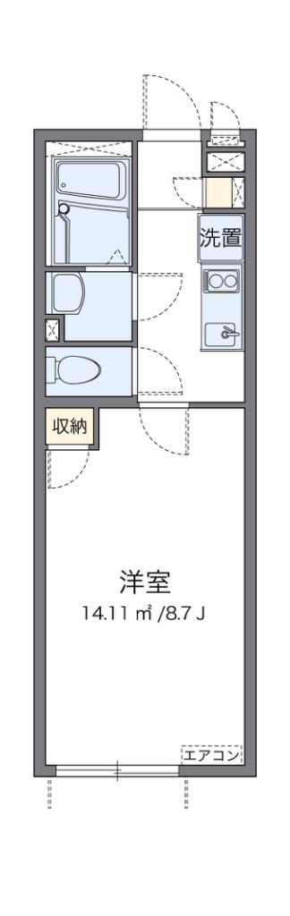 クレイノファースト聖蹟 204号室 間取り