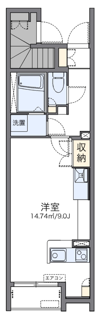 レオネクストミント 102号室 間取り